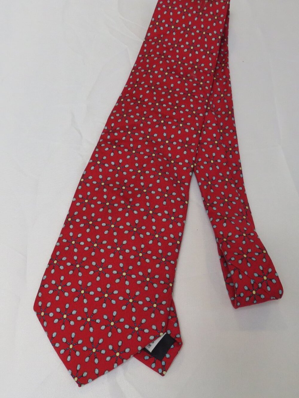 Vineyard Vines Mens Tie Red Tennis Racquet & Ball Silk Necktie Handmade In USA